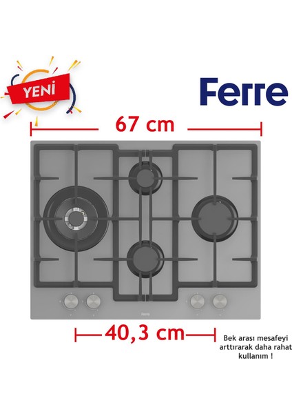 Flowart Serisi Gri Set (ED078+ QMS63CPR +D082 )