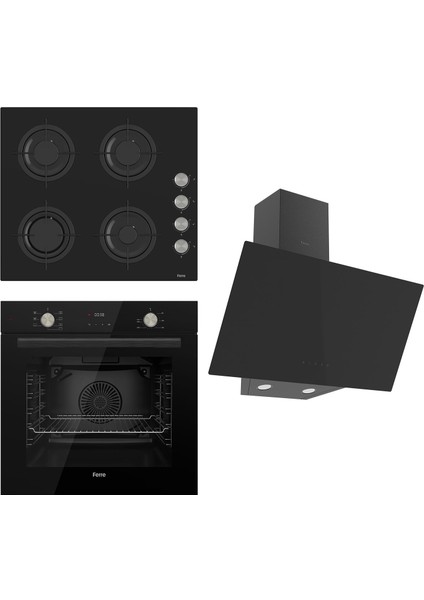 Flowart Serisi Siyah Set (CS205 + QMS63CS +D077 )