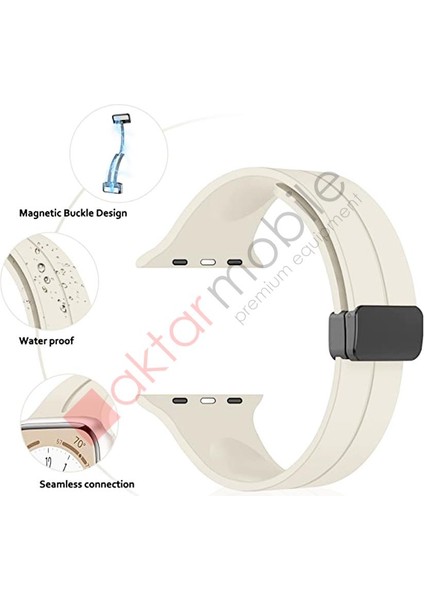 Apple Watch 6 Se 5 4 3 2 1 40 mm 38 mm Uyumlu Silikon Kordon Magnetik D Tokalı Spor Tarzı Kayış modelleri
