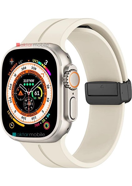 Apple Watch 6 Se 5 4 3 2 1 40 mm 38 mm Uyumlu Silikon Kordon Magnetik D Tokalı Spor Tarzı Kayış indirimleri