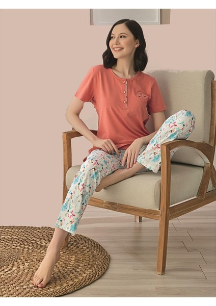 Rozalinda 2722 Kadın Yazlık Büyük Beden Pijama Takım