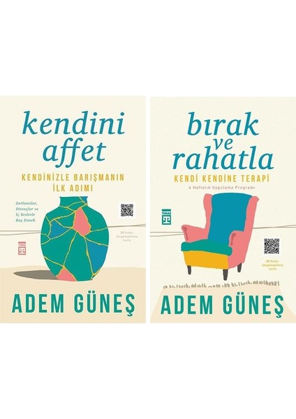 Bırak ve Rahatla Kendi Kendine Terapi - Kendini Affet - Adem Güneş -2 Kitap Set