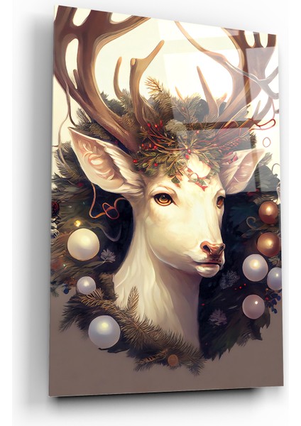 Beyaz Geyik Cam Tablo fiyatları