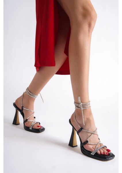 Serra Siyah Taşlı Yüksek Platform Topuklu Abiye Ayakkabı fiyatları