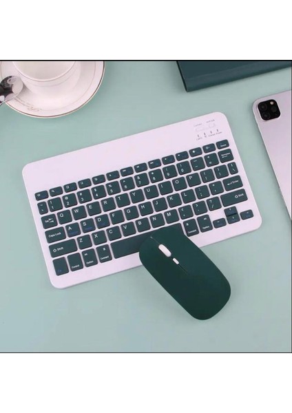Apple Ipad 10. Nesil 10.9 2022 A2696 A2757 A2777 Uyumlu Kablosuz Bluetooth Klavye Mouse+Set