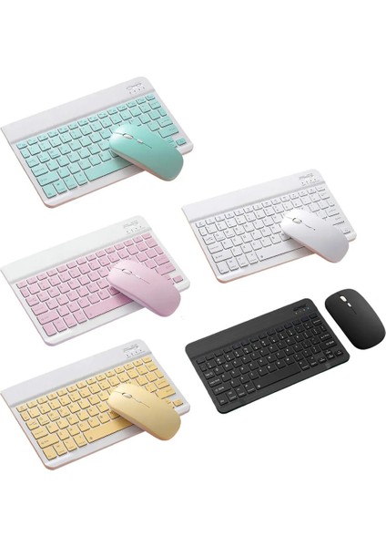 Apple Ipad 10. Nesil 10.9 2022 A2696 A2757 A2777 Uyumlu Kablosuz Bluetooth Klavye Mouse+Set