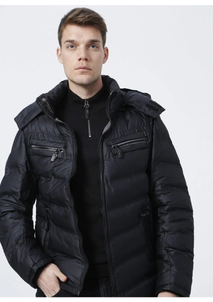 Everest Coat Erkek Şişme Mont Siyah V1