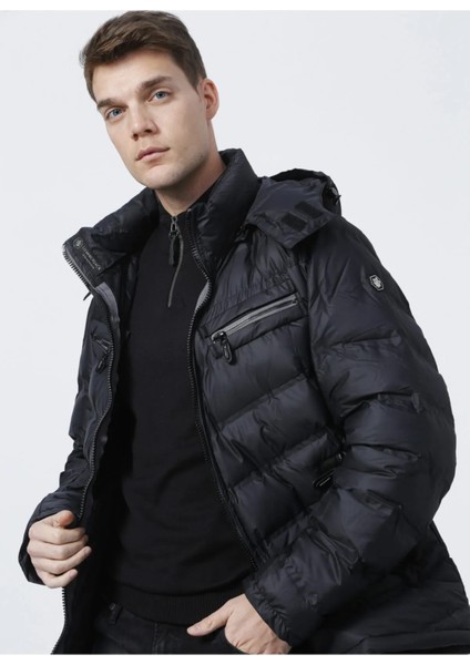 Everest Coat Erkek Şişme Mont Siyah V1