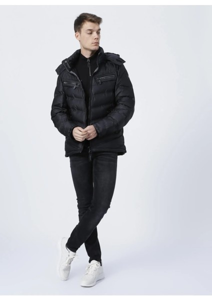 Everest Coat Erkek Şişme Mont Siyah V1