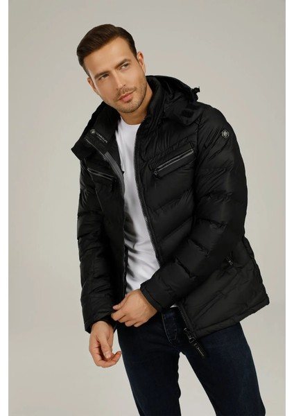 Everest Coat Erkek Şişme Mont Siyah V1