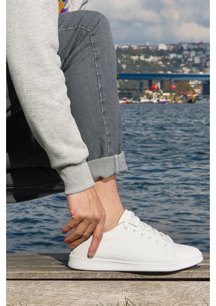 15307 Beyaz Erkek Sneaker Spor Ayakkabı V2