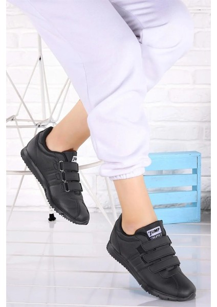 26835 Siyah Cırtlı Bantlı Sneaker Spor Ayakkabı V6