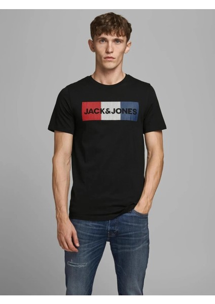 Corplogo Bisiklet Yaka Siyah Erkek Tshirt 12151955 V1