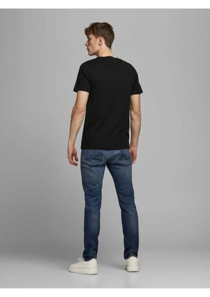 Corplogo Bisiklet Yaka Siyah Erkek Tshirt 12151955 V1