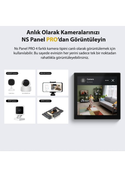 Ns Panel Pro -  Beyaz Renk Akıllı Ev Kontrol Paneli ( Dokunmatik Ekran, Yerleşik Zigbee ve Bluetooth Destekli )