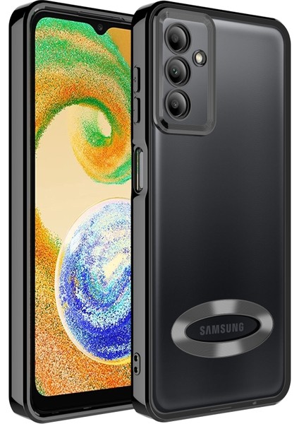 Samsung Galaxy A04S Kkılıf Logo Detaylı Esnek Elis Lazer Silikon Kapak