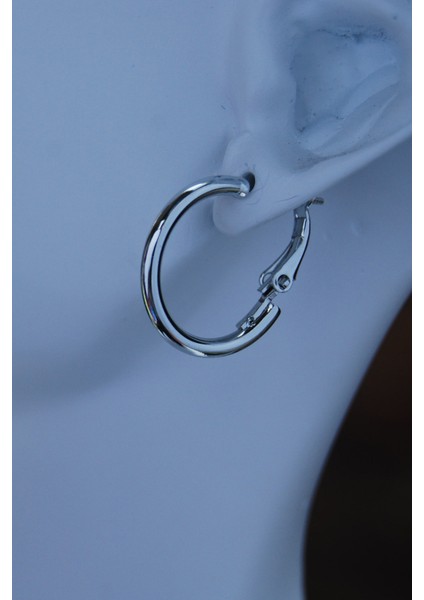 Gümüş Renk Boru Halka Klipsli Küpe 2mm 2×2 fiyatları