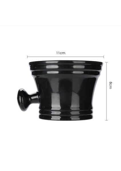 Zhltools Siyah Tasarım Saplı Tıraş Kasesi