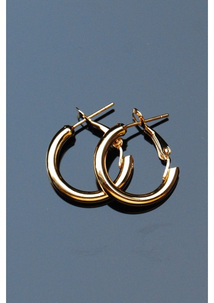 Altın Renk Boru Halka Klipsli Küpe 3mm 2x2