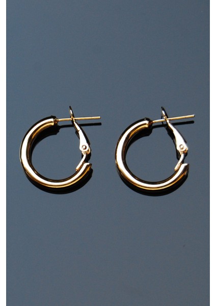 Altın Renk Boru Halka Klipsli Küpe 3mm 2x2 modelleri