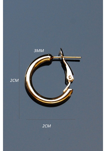 Altın Renk Boru Halka Klipsli Küpe 3mm 2x2 fırsatları
