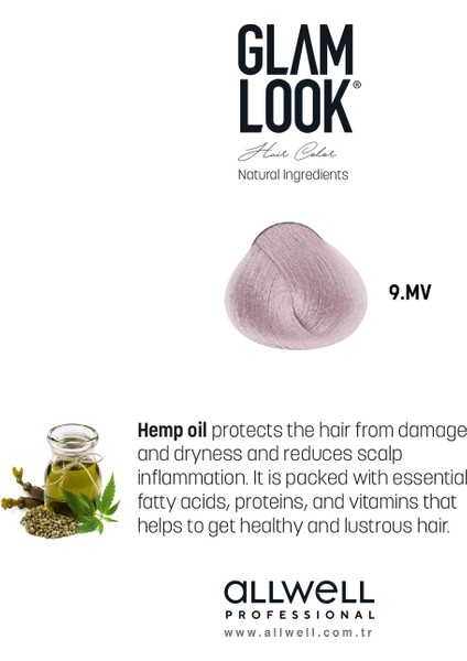 Glamlook Hair Color Very Lıght Metallıc Vıolet Blonde/sarı Metalik Viyole 9.mv 100 ml