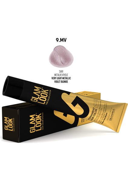 Glamlook Hair Color Very Lıght Metallıc Vıolet Blonde/sarı Metalik Viyole 9.mv 100 ml fiyatları