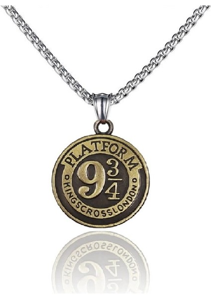 Harry Potter Unisex Patform Paslanmaz Çelik Kolye Bronz