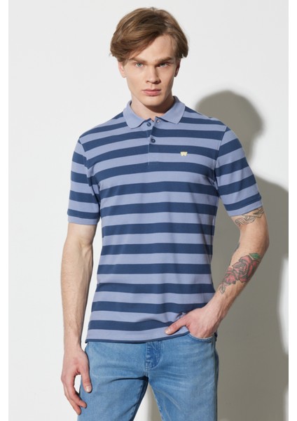 Wrangler Erkek Mavi Polo Tişört