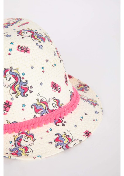 Kız Çocuk Desenli Hasır Şapka Z3596A623SM fiyatları