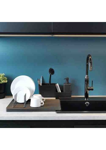 Ikea Akdeniz Rınnıg Siyah Bulaşıklık 3 Parça