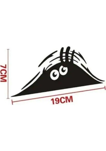 Oto Gözler Sticker. Yapıştırma Bagaj Bakan Sticker Yapıştırma