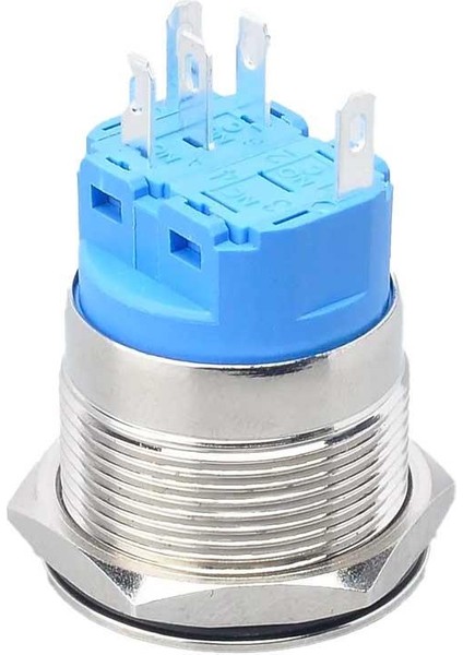"d-36" 12 Volt 16 mm Mavi Işıklı Metal Push Buton fiyatları