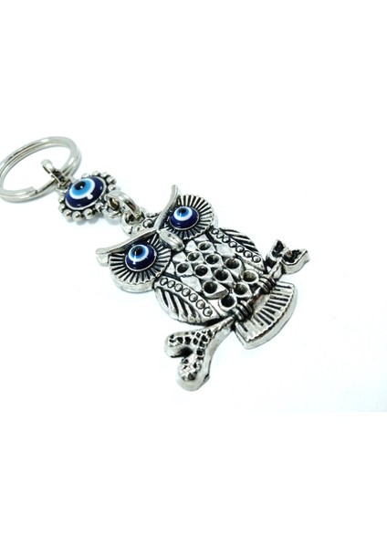 Baykuş Nazar Boncuğu Anahtarlık Metal Aksesuar modelleri