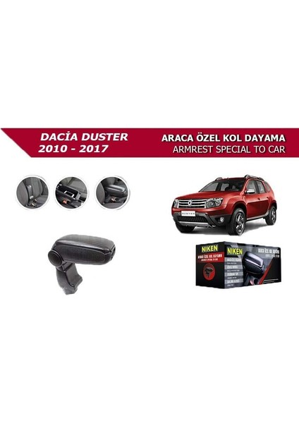 Dacia Duster 2010-2017 Araca Özel Kol Dayama Kolçak Siyah Niken