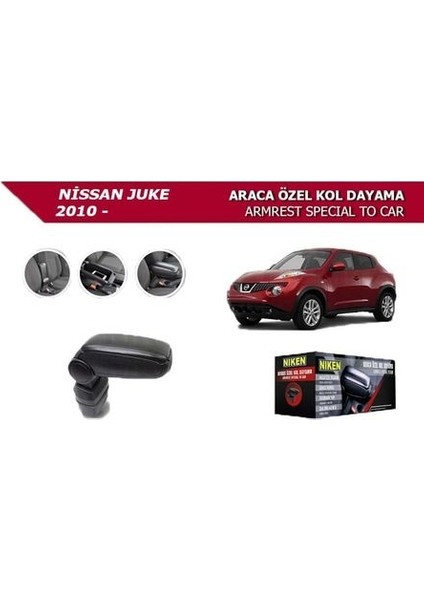 Nissan Juke 2010- Araca Özel Kol Dayama Siyah Niken