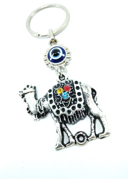 Nazar Boncuğu Taşlı Deve Metal Anahtarlık Aksesuar modelleri