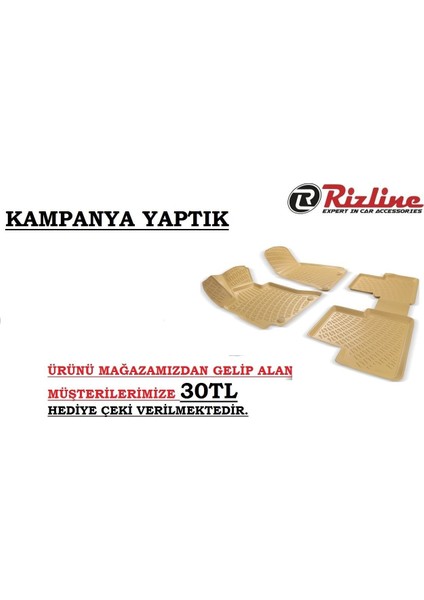 Rizline Honda Civic Fb7 Bej 3D Havuzlu Paspas Aynı Gün Kargo
