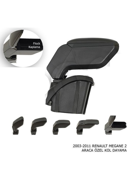 Renault Megane 2 Kol Dayama Kolçak Siyah 2003-2011