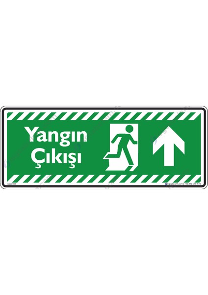 Yangın Çıkışı Yukarıya Ok