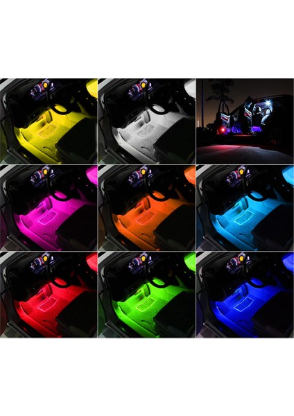 Seat Altea Sese Duyarlı Ayak Altı LED Aydınlatma Kumandalı Rgb