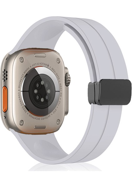 Apple Watch Ultra 49MM Uyumlu Mıknatıslı Manyetik Tasarım Silikon Kordon Kayış fiyatları