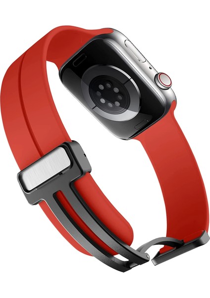 Apple Watch Ultra 49MM Uyumlu Mıknatıslı Manyetik Tasarım Silikon Kordon Kayış modelleri