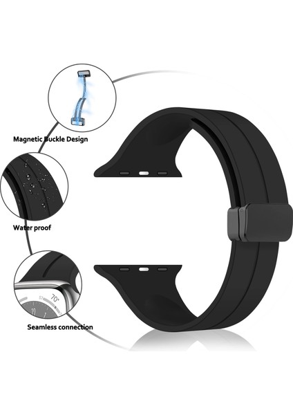 Apple Watch 40MM Uyumlu Mıknatıslı Manyetik Tasarım Silikon Kordon Kayış fırsatları