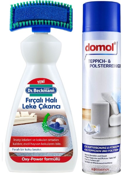 Koltuk Leke Temizleyici Sprey ve Beckmann Fırçalı Halı Leke Çıkarıcı