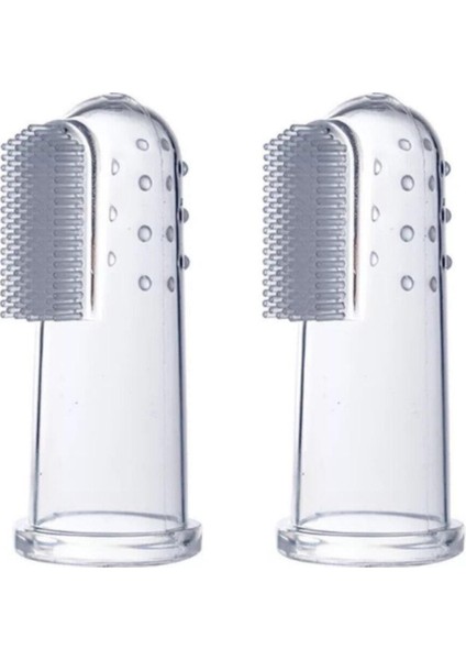 2 Adet Silikon Bebek Parmak Diş Fırçası - Finger Brush 0-3 Yaş