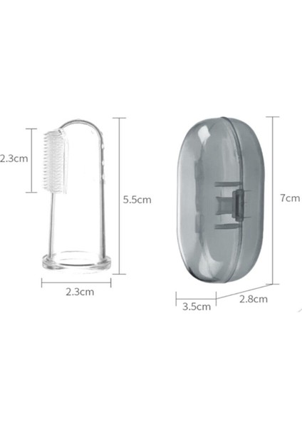 2 Adet Silikon Bebek Parmak Diş Fırçası - Finger Brush 0-3 Yaş modelleri