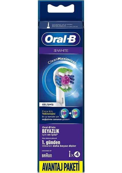 3 Boyutlu Beyazlık Şarjlı Diş Fırçası Yedek Başlığı 4'lü fiyatları