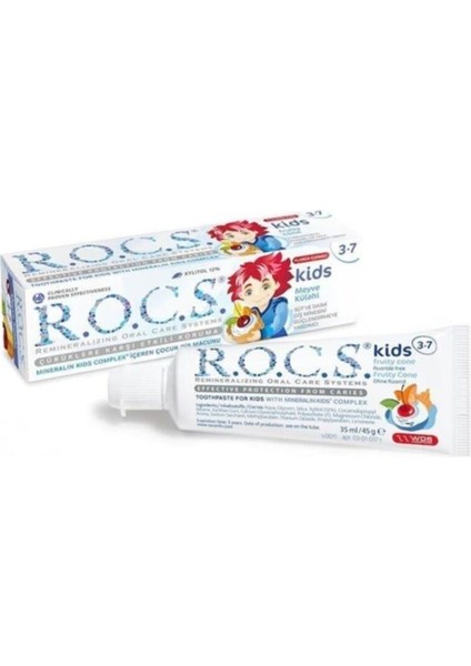 Rocs Kids Floridsiz Meyve Külahı Diş Macunu 45G (3-7 Yaş)