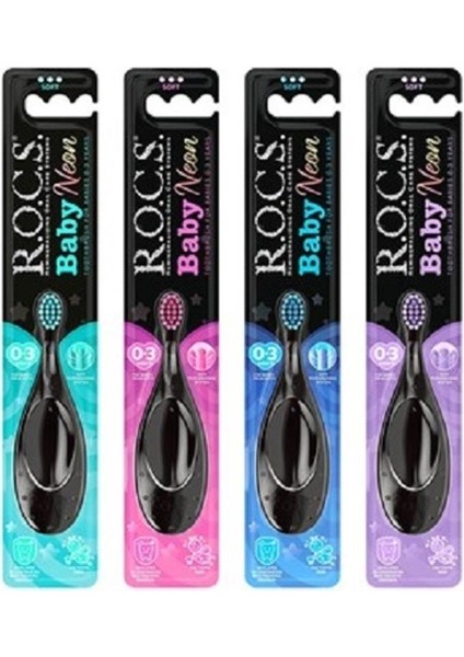 R.o.c.s. Rocs Neon 0-3 Yaş Bebek Diş Fırçası (Yumuşak)